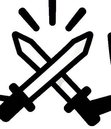 two swords locked at the centre of the arena